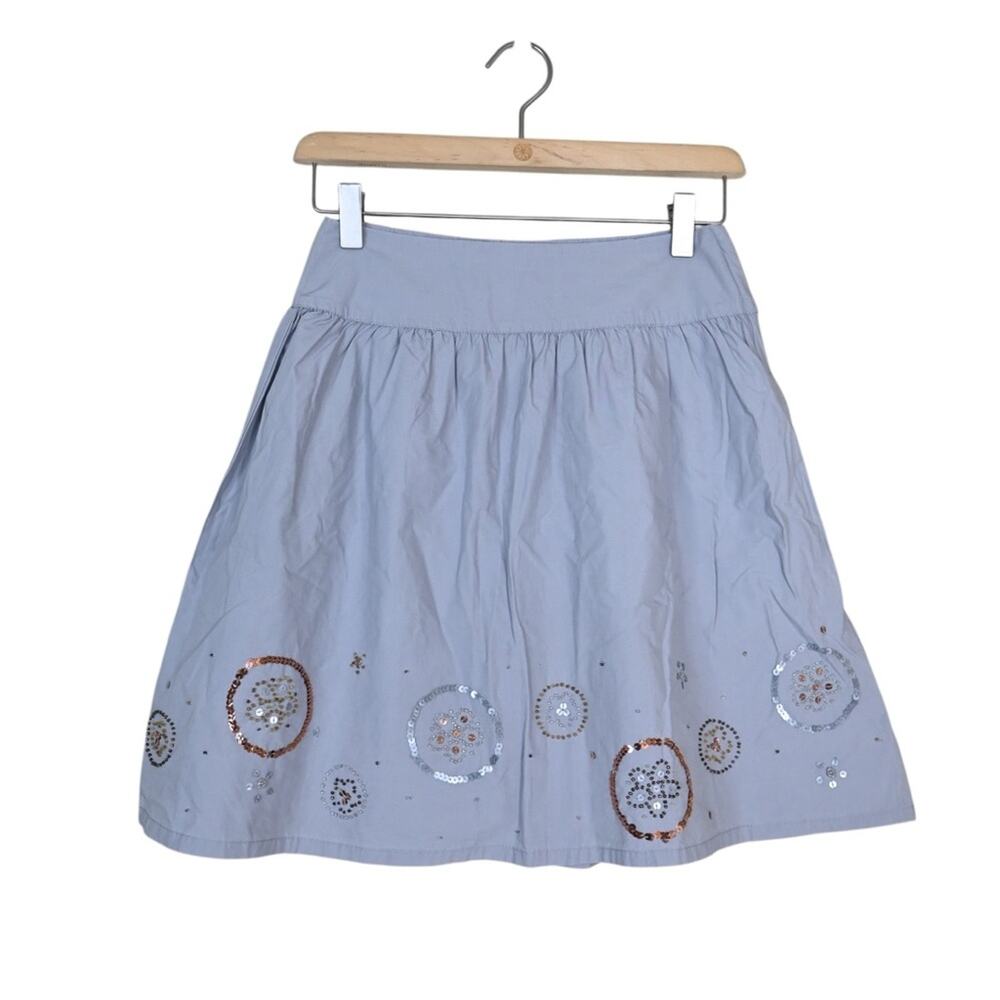 Old Navy Womens 8 Gray Sequin A-Line Skirt NEW